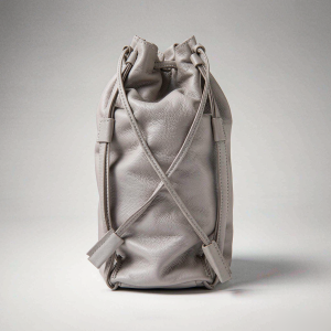 pale stone soft nappa leather backpack