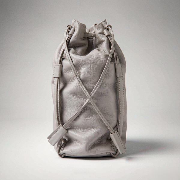 pale stone soft nappa leather backpack